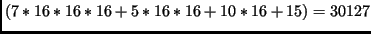 $(7*16*16*16 + 5*16*16 + 10*16 + 15) = 30127$