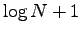 $\log N + 1$