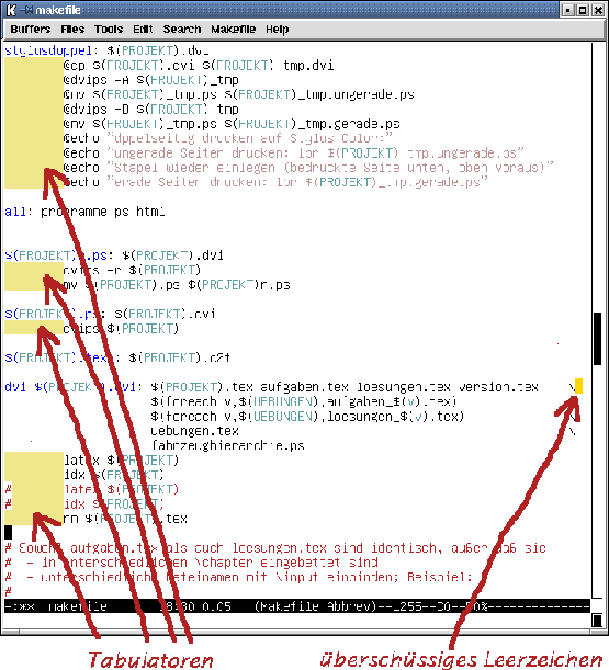 \includegraphics[width=\textwidth]{emacs_makefile_leerzeichen_beschriftet.ps}